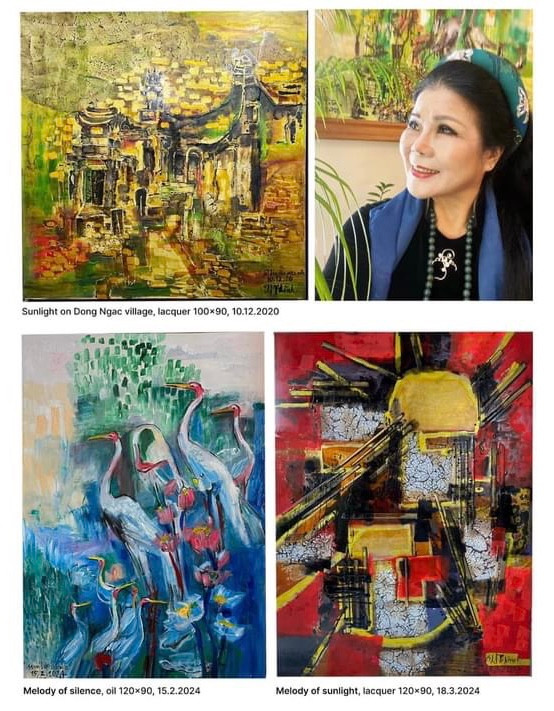 Họa sỹ Văn Dương Thành và các tác phẩm của bà. Họa sỹ Văn Dương Thành và các tác phẩm của bà.