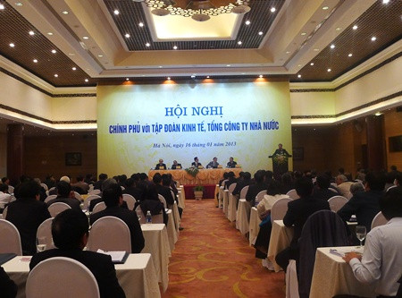 Hội nghị sáng 16/1. Ảnh: Dân Trí