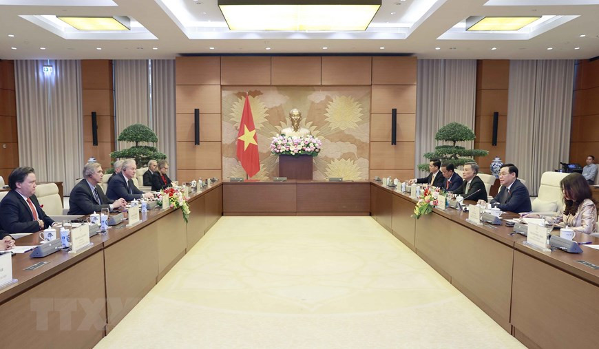 Quang cảnh buổi tiếp. (Ảnh: Doãn Tấn/TTXVN) Quang cảnh buổi tiếp. (Ảnh: Doãn Tấn/TTXVN)