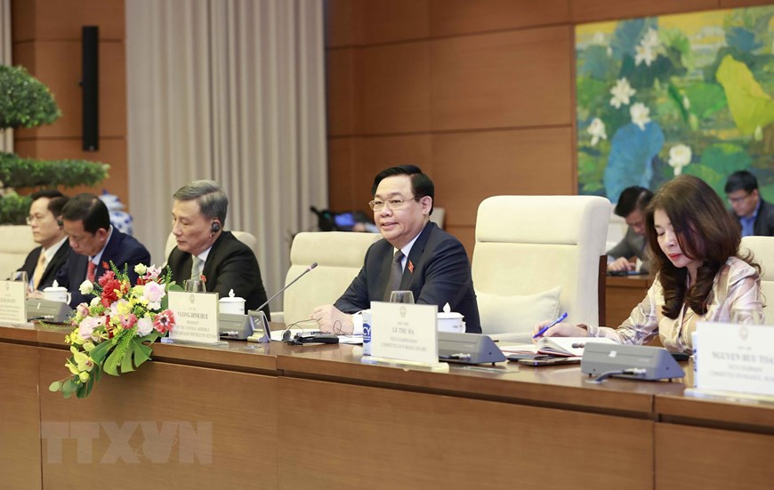 Chủ tịch Quốc hội Vương Đình Huệ tại buổi tiếp. (Ảnh: Doãn Tấn/TTXVN) Chủ tịch Quốc hội Vương Đình Huệ tại buổi tiếp. (Ảnh: Doãn Tấn/TTXVN)