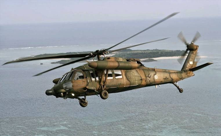Trực thăng UH-60 của lực lượng Phòng vệ Mặt đất Nhật Bản. (Ảnh: Kyodo)