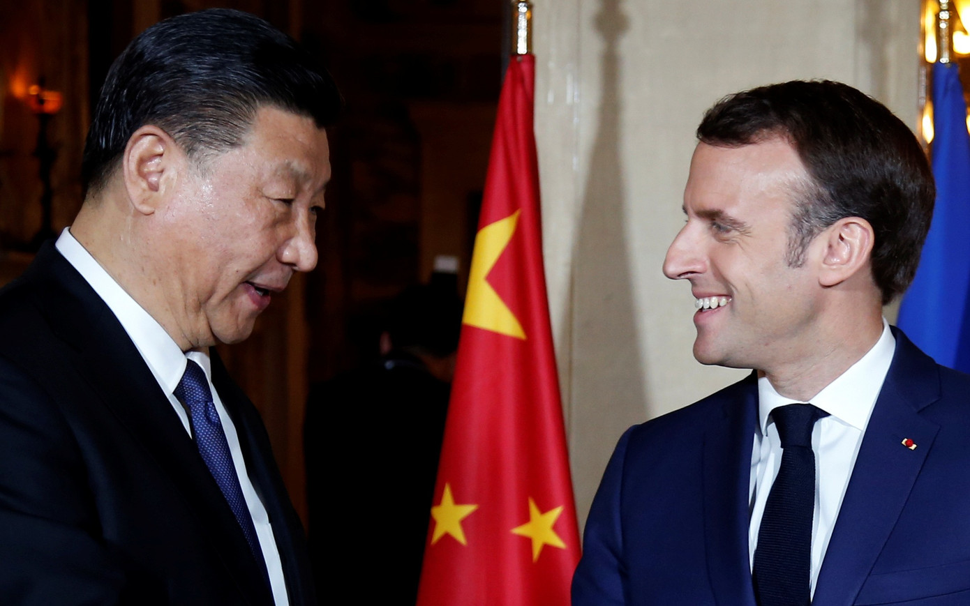 Chủ tịch Trung Quốc Tập Cận Bình và Tổng thống Pháp Emmanuel Macron. Ảnh: Reuters Chủ tịch Trung Quốc Tập Cận Bình và Tổng thống Pháp Emmanuel Macron. Ảnh: Reuters