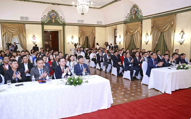 Đại biểu dự cuộc gặp. (Ảnh: Doãn Tấn/TTXVN)