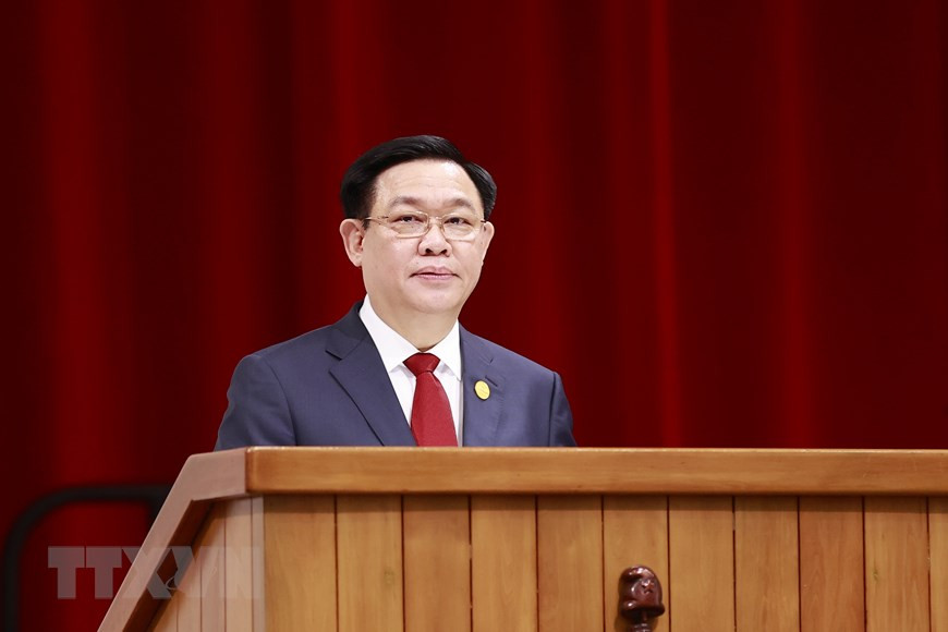 Trong khuôn khổ chuyến thăm chính thức Cộng hòa Cuba, chiều 19/4/2023 (theo giờ địa phương) tại thủ đô La Habana, Chủ tịch Quốc hội Vương Đình Huệ dự, phát biểu tại phiên họp đặc biệt của Quốc hội Cuba khóa X và Lễ kỷ niệm 62 năm Chiến thắng Giron. (Ảnh: Doãn Tấn/TTXVN) Trong khuôn khổ chuyến thăm chính thức Cộng hòa Cuba, chiều 19/4/2023 (theo giờ địa phương) tại thủ đô La Habana, Chủ tịch Quốc hội Vương Đình Huệ dự, phát biểu tại phiên họp đặc biệt của Quốc hội Cuba khóa X và Lễ kỷ niệm 62 năm Chiến thắng Giron. (Ảnh: Doãn Tấn/TTXVN)