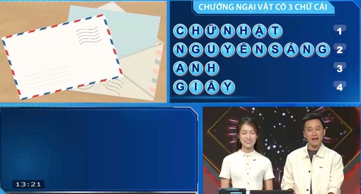 Tường Bách nhanh gọn tìm ra ẩn số chướng ngại vật. Tường Bách nhanh gọn tìm ra ẩn số chướng ngại vật.