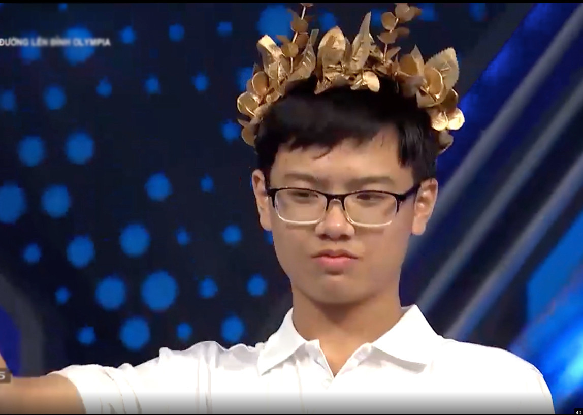 Trần Sơn Duy (THPT chuyên Trần Phú, Hải Phòng) đoạt vòng nguyệt quế trận tháng 1 quý IV