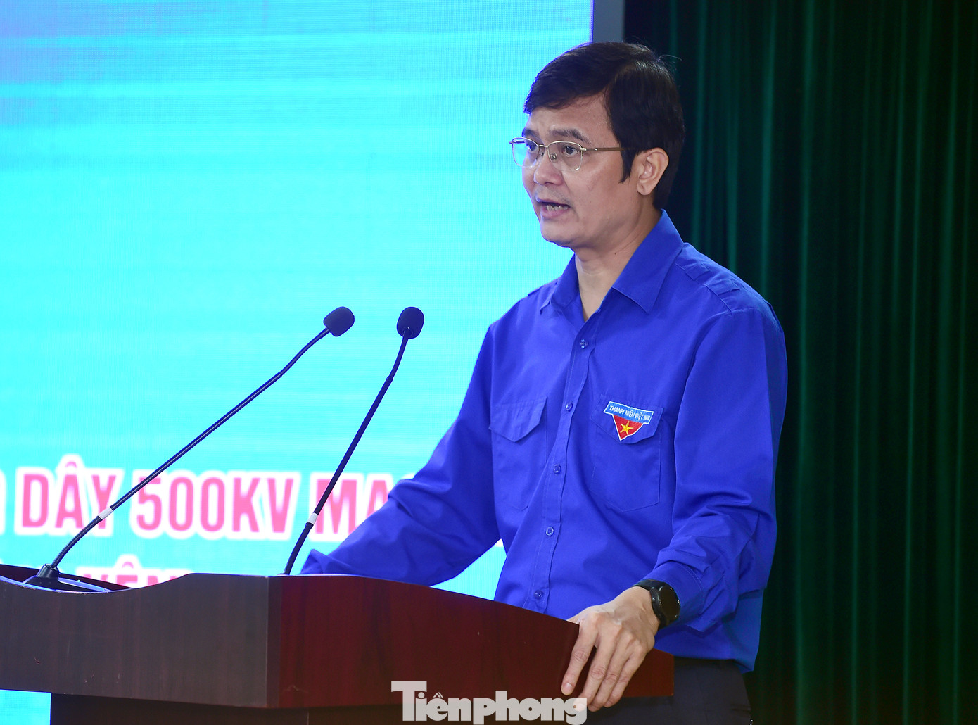 Anh Bùi Quang Huy phát biểu tại hội nghị. Ảnh: Xuân Tùng