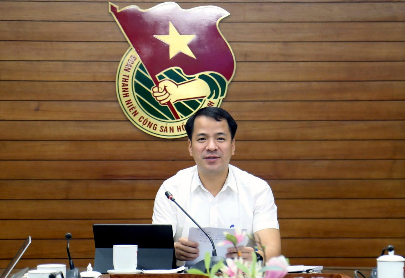 Anh Ngô Văn Cương phát biểu tại hội nghị.