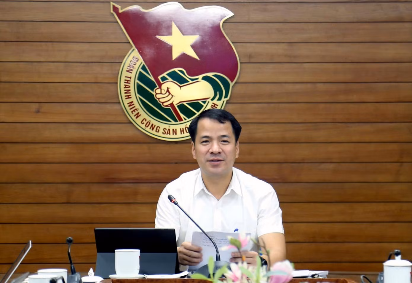Anh Ngô Văn Cương phát biểu tại hội nghị. Anh Ngô Văn Cương phát biểu tại hội nghị.