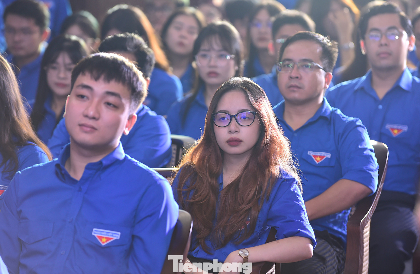 Các đại biểu và đoàn viên thanh niên tham dự chương trình. Ảnh: Xuân Tùng