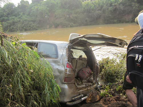 Chiếc xe bị nạn được tìm thấy