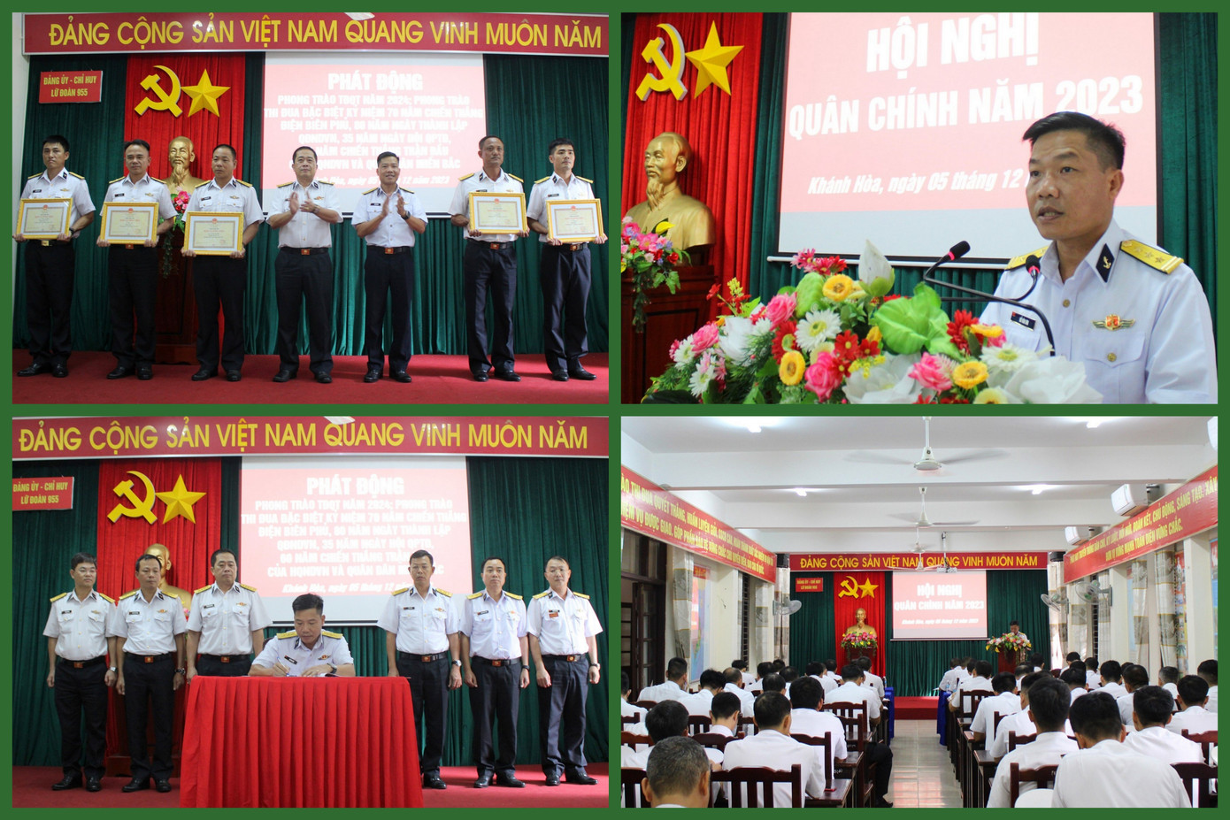 Quang cảnh Hội nghị Quân chính Lữ đoàn 955, sáng 5/12. Quang cảnh Hội nghị Quân chính Lữ đoàn 955, sáng 5/12.