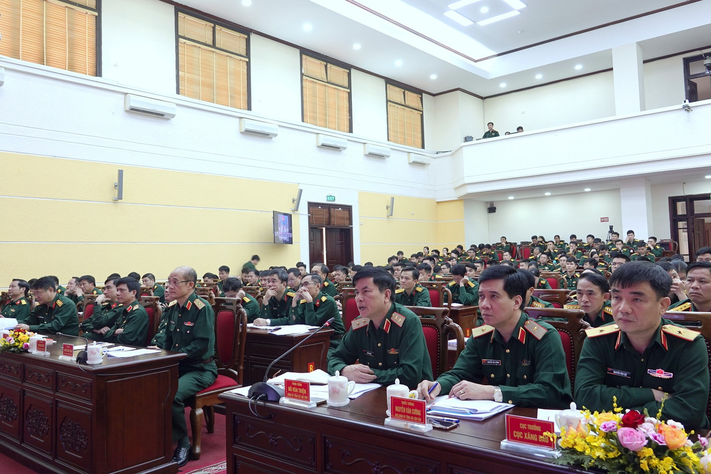 Quang cảnh tọa đàm tại điểm cầu trung tâm ở Sở chỉ huy TCHC. Quang cảnh tọa đàm tại điểm cầu trung tâm ở Sở chỉ huy TCHC.