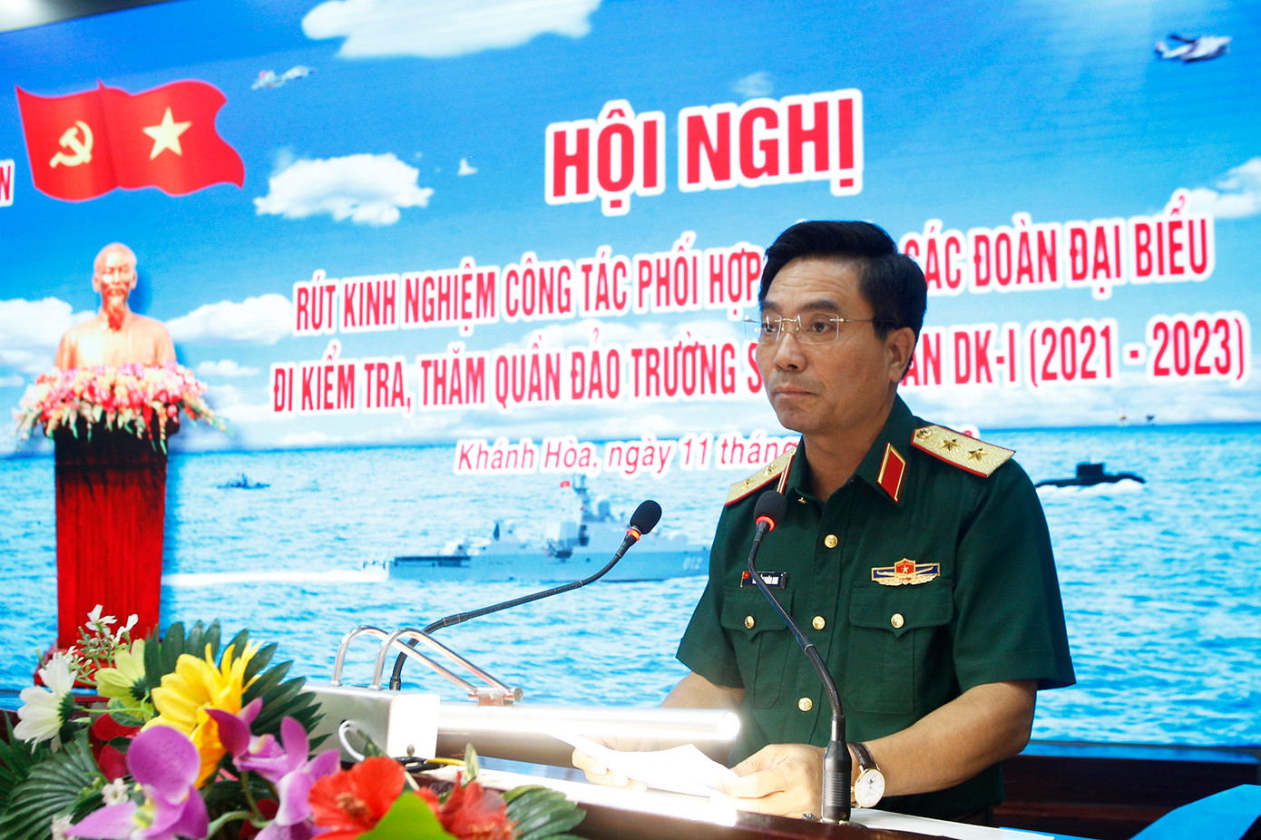 Trung tướng Nguyễn Doãn Anh - Phó Tổng tham mưu trưởng Quân đội nhân dân Việt Nam, phát biểu chỉ đạo tại hội nghị, sáng 11/8. Ảnh: PV Trung tướng Nguyễn Doãn Anh - Phó Tổng tham mưu trưởng Quân đội nhân dân Việt Nam, phát biểu chỉ đạo tại hội nghị, sáng 11/8. Ảnh: PV