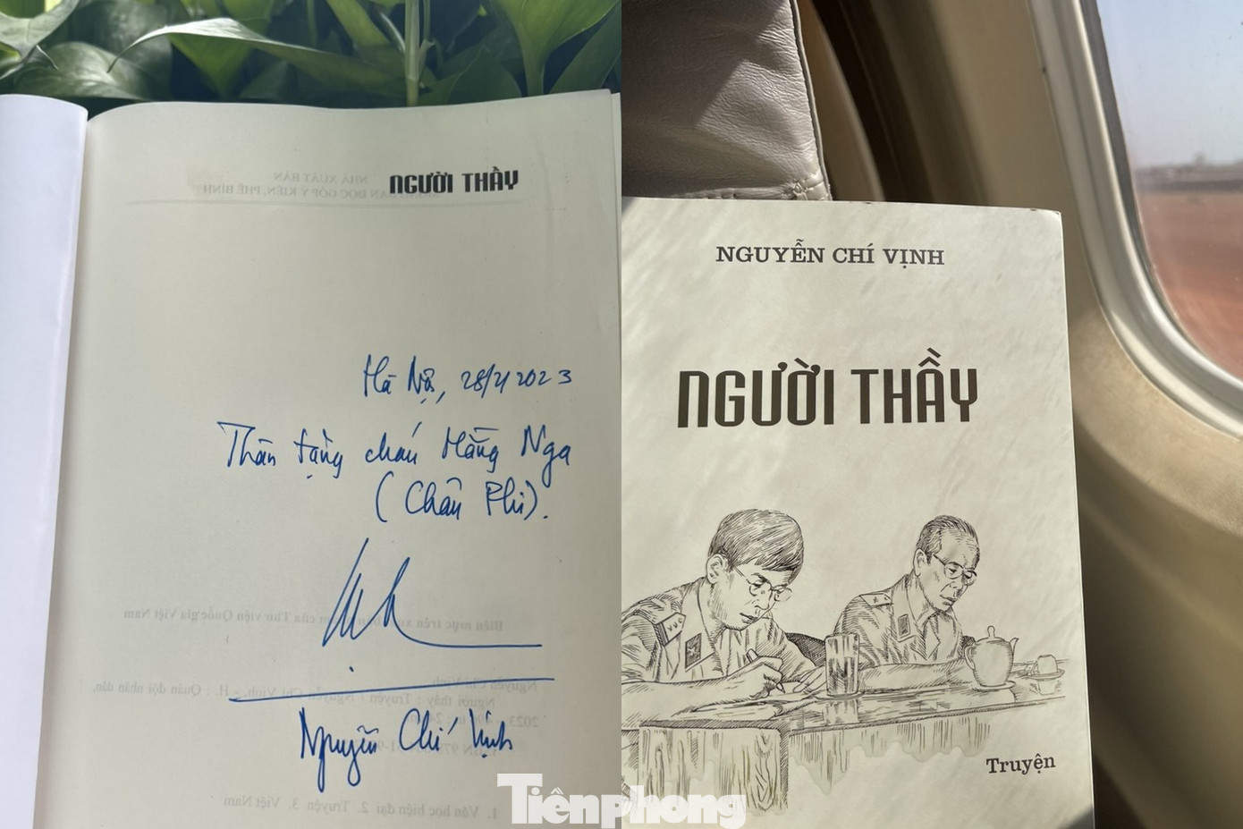 Cuốn sách Người Thầy do Thượng tướng Nguyễn Chí Vịnh chấp bút viết và gửi tặng Thượng tá Đỗ Thị Hằng Nga. Ảnh: NVCC Cuốn sách Người Thầy do Thượng tướng Nguyễn Chí Vịnh chấp bút viết và gửi tặng Thượng tá Đỗ Thị Hằng Nga. Ảnh: NVCC