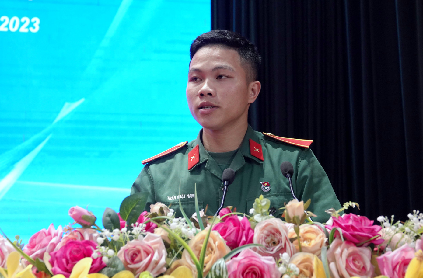 Học viên Trần Nhật Nam đại diện cho tuổi trẻ Trường SQLQ 1 nêu quyết tâm thực hiện các phong trào hành động trong Tháng Thanh niên 2023 Học viên Trần Nhật Nam đại diện cho tuổi trẻ Trường SQLQ 1 nêu quyết tâm thực hiện các phong trào hành động trong Tháng Thanh niên 2023