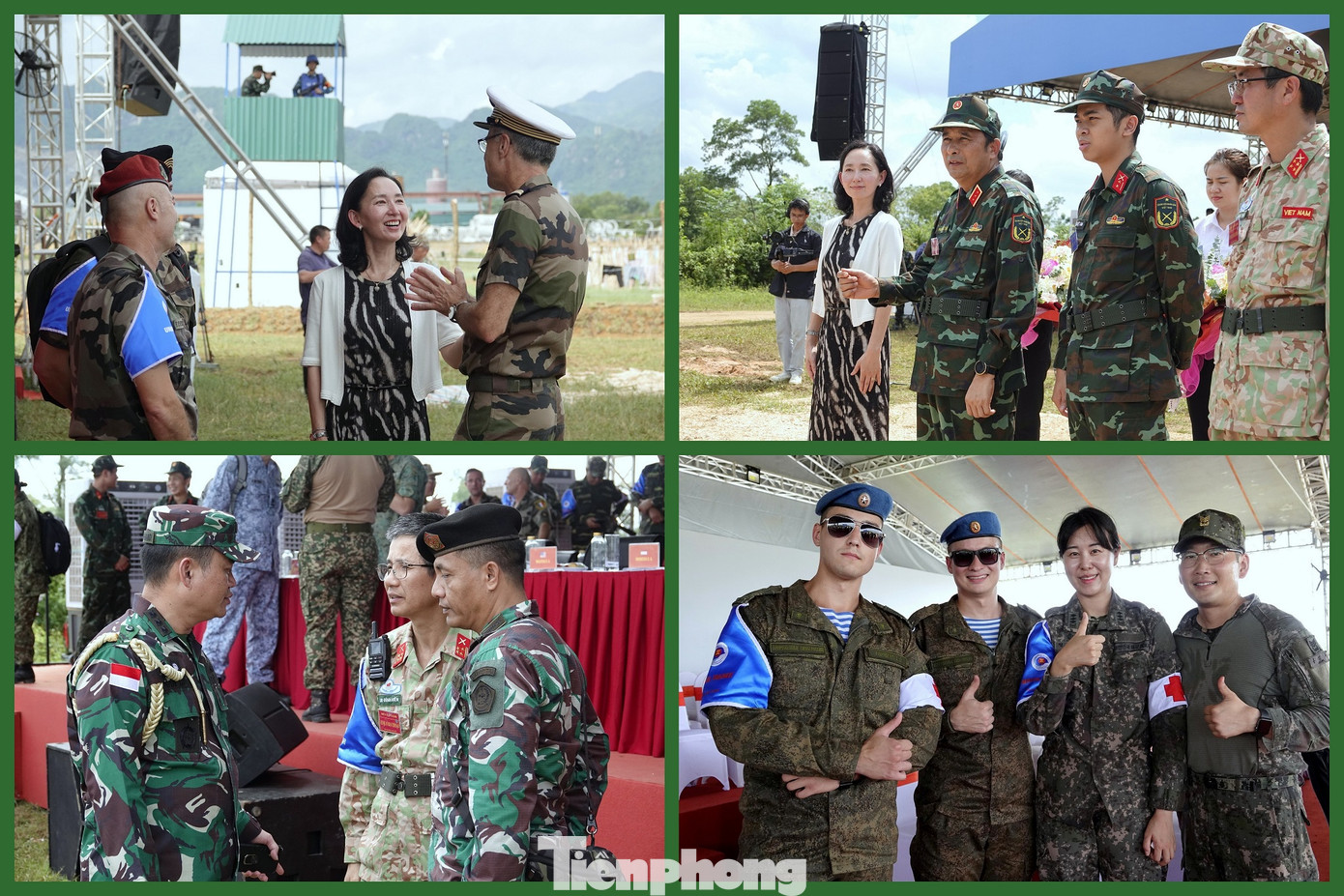 Buổi trình diễn thực hành nằm trong chương trình đánh giá năng lực cho lực lượng chuẩn bị tham gia hoạt động GGHB LHQ của Nhóm chuyên gia GGHB Chu kỳ 4 trong khuôn khổ Hội nghị Bộ trưởng Quốc phòng các nước ASEAN mở rộng (ADMM+), gọi tắt là CEPPP. Ảnh: Nguyễn Minh