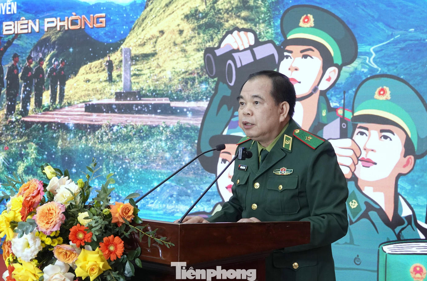 Thiếu tướng Phùng Quốc Tuấn - Phó Chính ủy BĐBP, phát biểu tại lễ phát động.