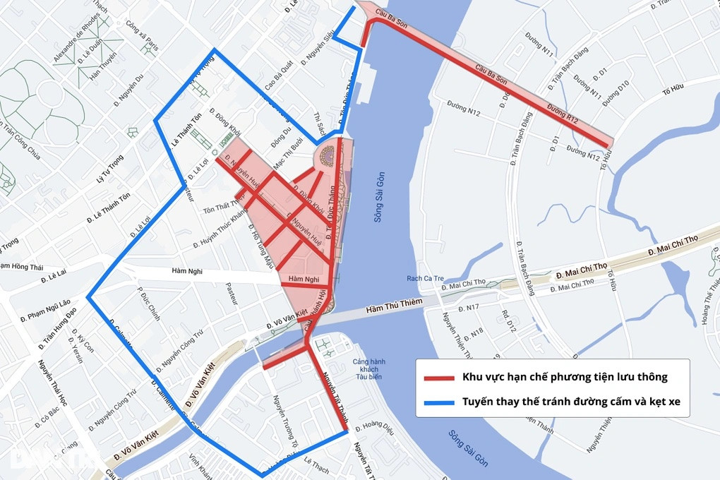 Sơ đồ lưu thông tối 2/9 để phục vụ bắn pháo hoa (Đồ họa: Tâm Linh). Sơ đồ lưu thông tối 2/9 để phục vụ bắn pháo hoa (Đồ họa: Tâm Linh).