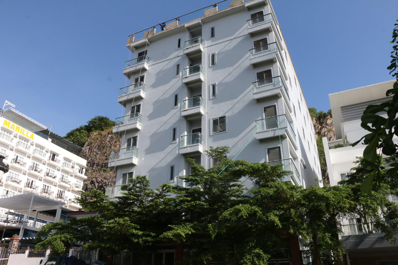 Nhiều biệt thự tại khu đô thị Ocean View Nha Trang xây vượt tầng. Ảnh L.H