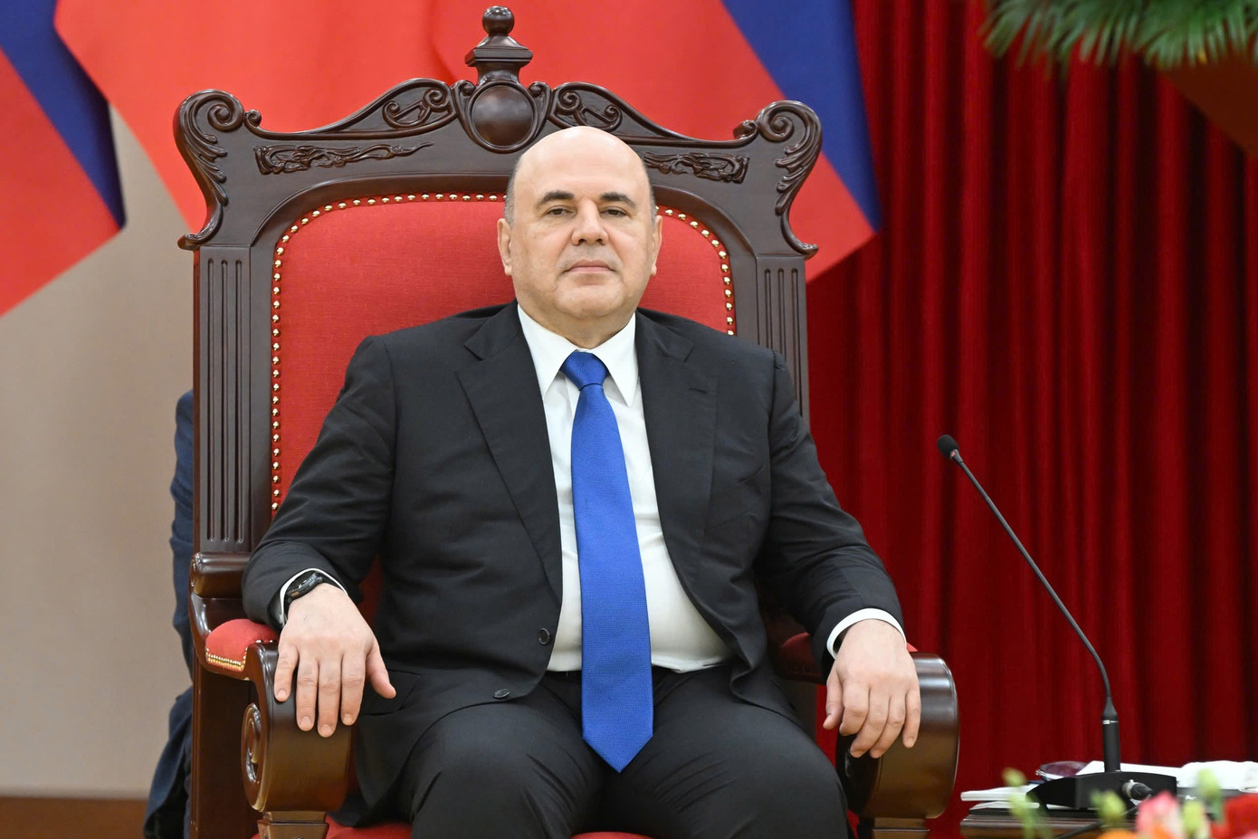 Thủ tướng Nga Mishustin trong cuộc hội kiến Tổng Bí thư Tô Lâm ngày 14/1. (Ảnh: Như Ý) Thủ tướng Nga Mishustin trong cuộc hội kiến Tổng Bí thư Tô Lâm ngày 14/1. (Ảnh: Như Ý)