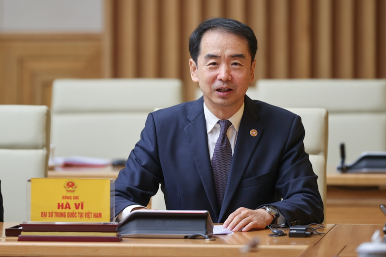 Đại sứ Trung Quốc tại Việt Nam Hà Vĩ. (Ảnh: VGP) Đại sứ Trung Quốc tại Việt Nam Hà Vĩ. (Ảnh: VGP)