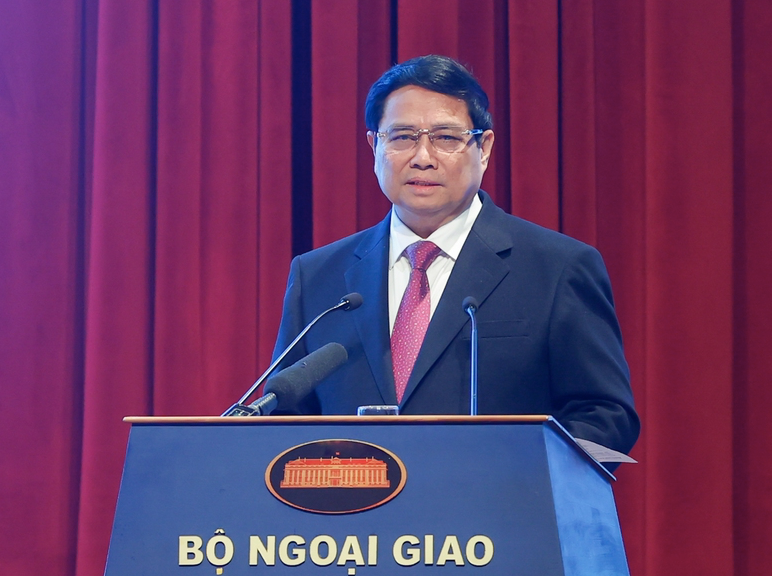 Thủ tướng Phạm Minh Chính phát biểu tại hội nghị. (Ảnh: VGP)