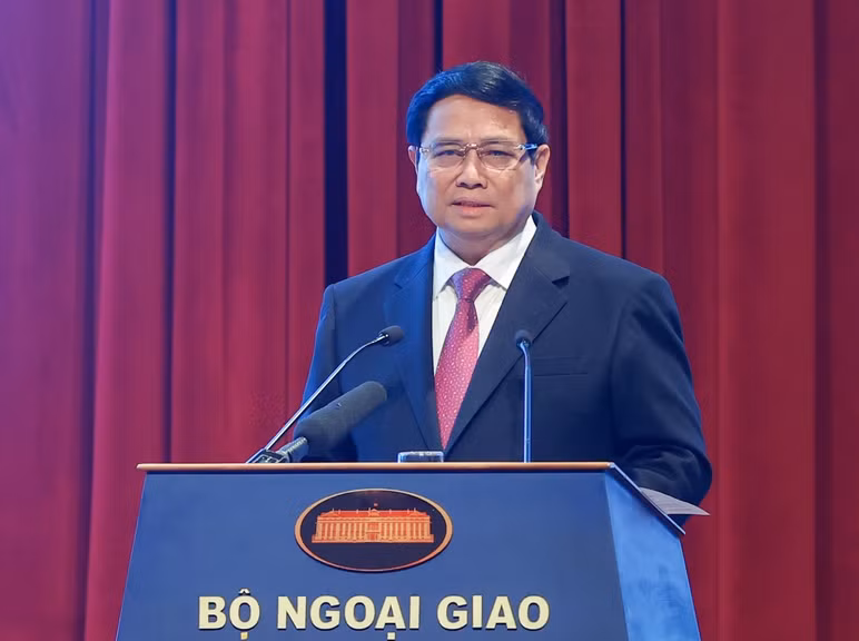 Thủ tướng Phạm Minh Chính phát biểu tại hội nghị. (Ảnh: VGP)