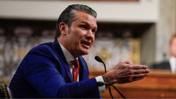 Ông Pete Hegseth tại phiên điều trần. (Ảnh: Reuters) Ông Pete Hegseth tại phiên điều trần. (Ảnh: Reuters)