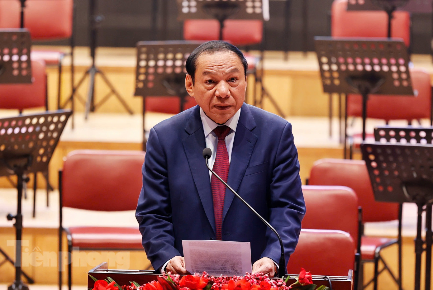 Bộ trưởng Văn hoá, Thể thao và Du lịch Nguyễn Văn Hùng phát biểu tại chương trình. (Ảnh: Như Ý) Bộ trưởng Văn hoá, Thể thao và Du lịch Nguyễn Văn Hùng phát biểu tại chương trình. (Ảnh: Như Ý)