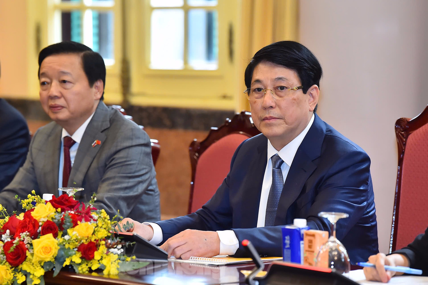 Chủ tịch nước Lương Cường tại cuộc hội kiến. (Ảnh: Như Ý) Chủ tịch nước Lương Cường tại cuộc hội kiến. (Ảnh: Như Ý)