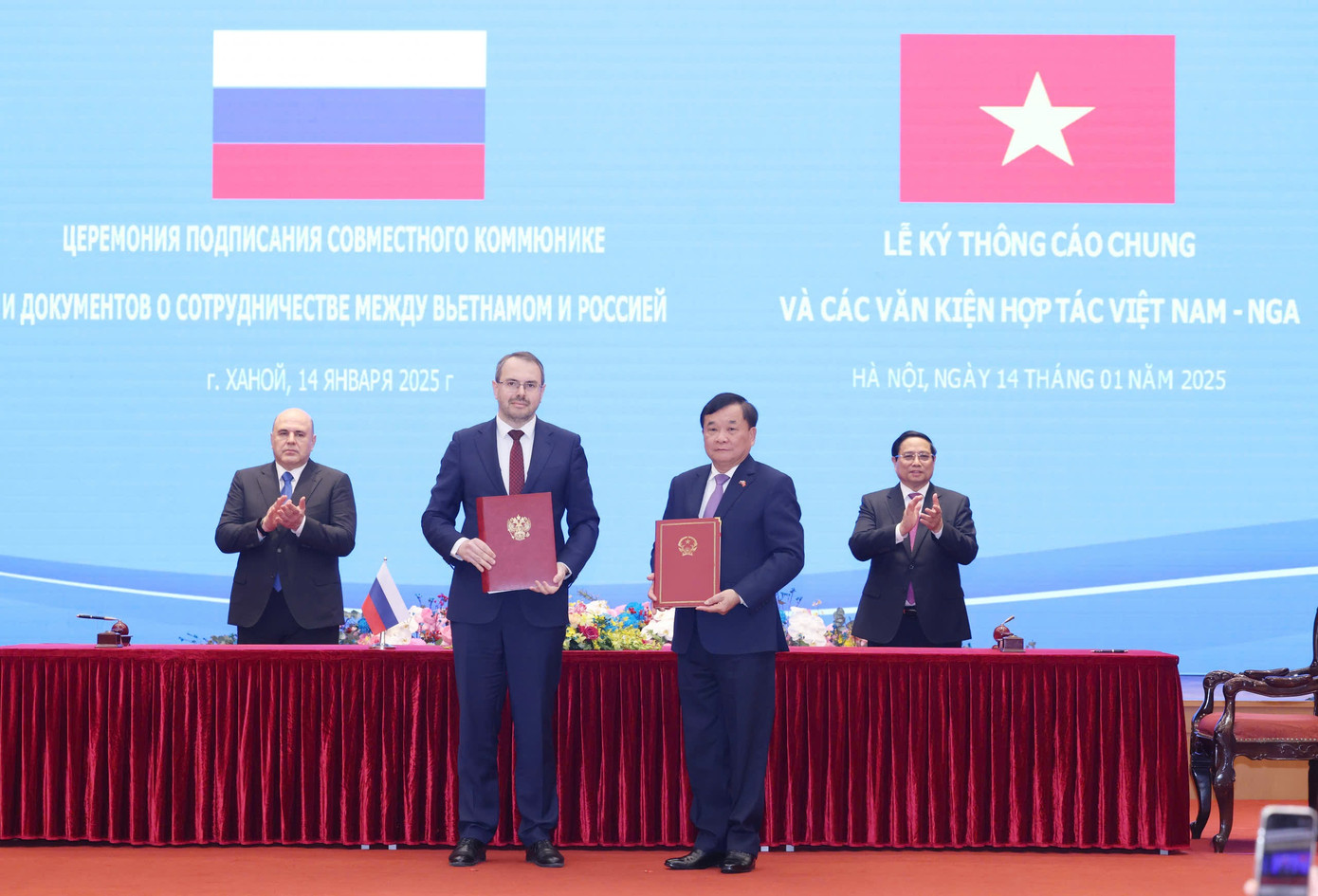 Việt Nam và Liên bang Nga ký thoả thuận về hợp tác trong lĩnh vực khoa học. (Ảnh: Như Ý)