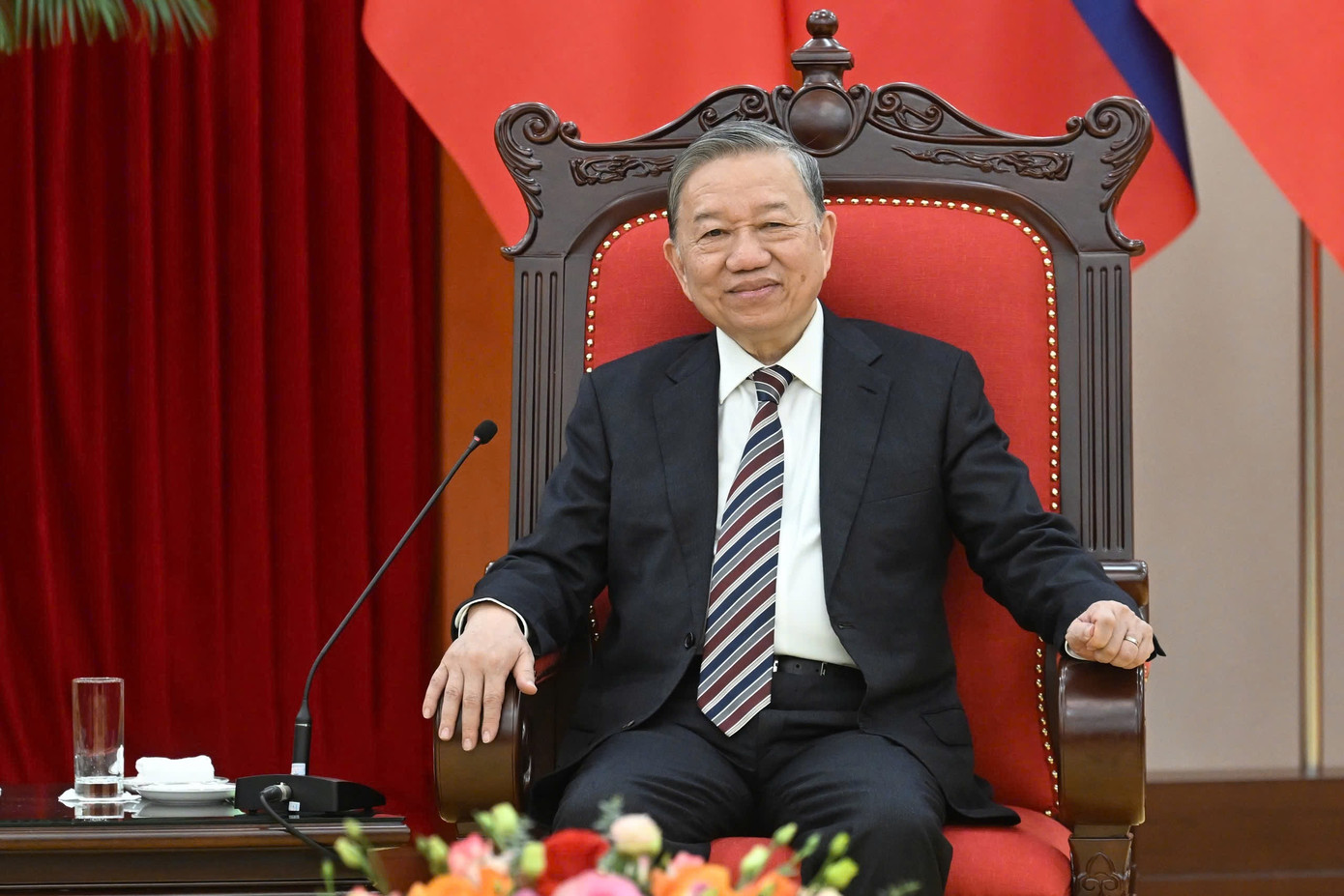 Tổng Bí thư Tô Lâm trong cuộc hội kiến ngày 14/1. (Ảnh: Như Ý) Tổng Bí thư Tô Lâm trong cuộc hội kiến ngày 14/1. (Ảnh: Như Ý)