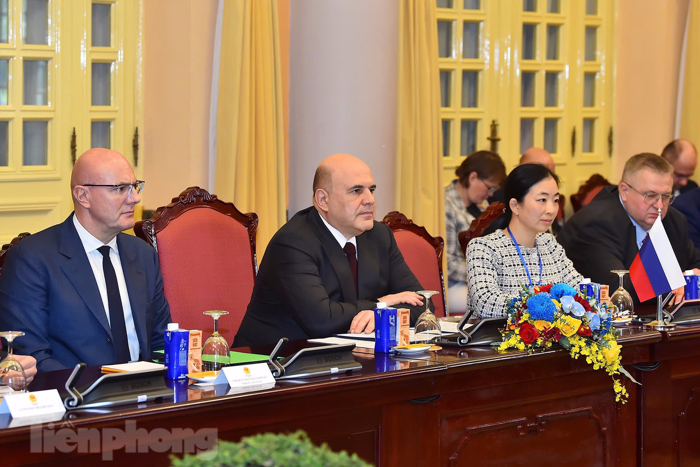 Thủ tướng Nga Mikhail Mishustin tại cuộc hội kiến. (Ảnh: Như Ý) Thủ tướng Nga Mikhail Mishustin tại cuộc hội kiến. (Ảnh: Như Ý)