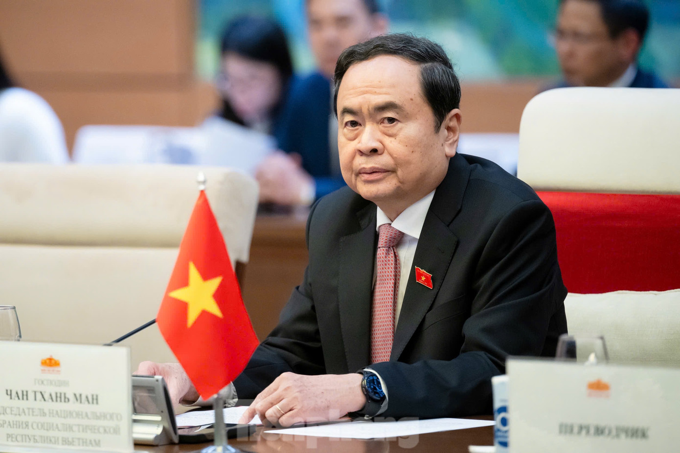 Chủ tịch Quốc hội Trần Thanh Mẫn tại cuộc hội kiến. (Ảnh: Như Ý) Chủ tịch Quốc hội Trần Thanh Mẫn tại cuộc hội kiến. (Ảnh: Như Ý)