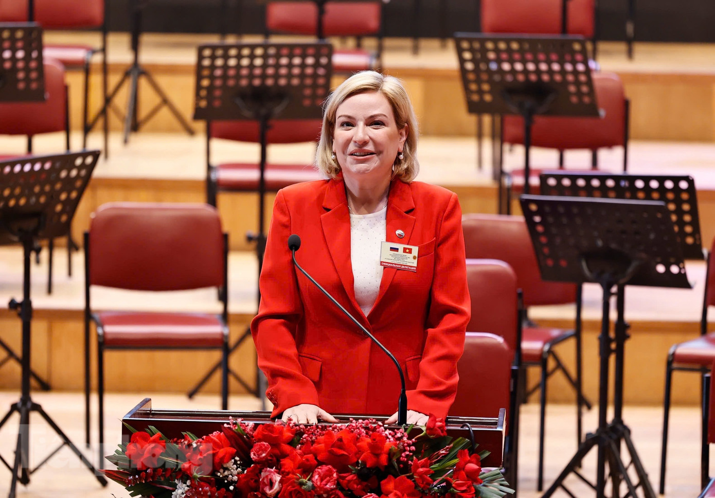 Bộ trưởng Văn hoá Nga O.B.Liubimova phát biểu tại chương trình. (Ảnh: Như Ý) Bộ trưởng Văn hoá Nga O.B.Liubimova phát biểu tại chương trình. (Ảnh: Như Ý)