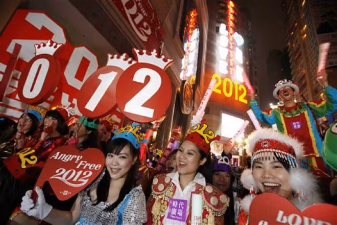 Người dân Hồng Kông đón năm mới 2012. Ảnh: Foxnews