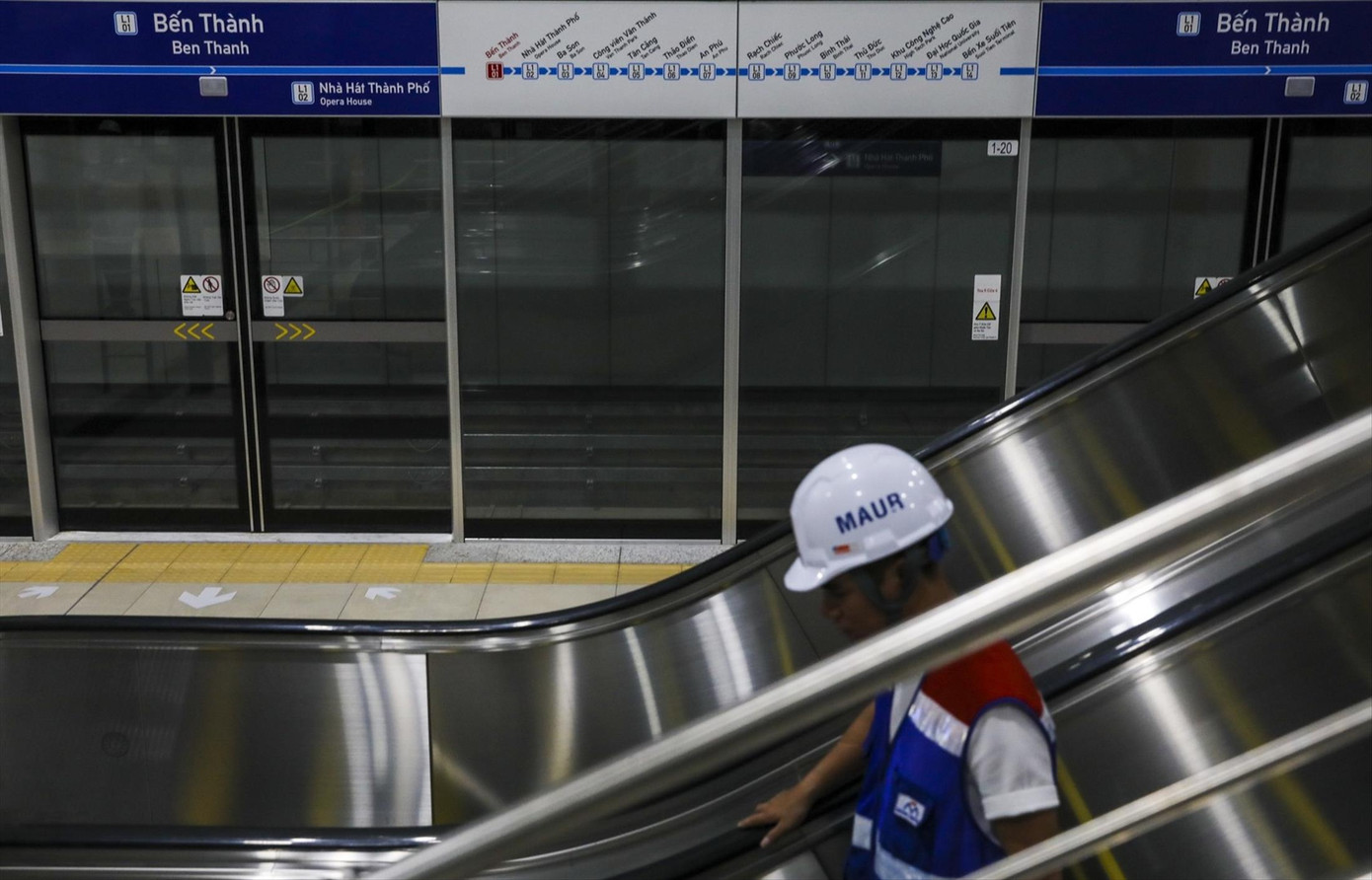 Ga ngầm Bến Thành thuộc tuyến metro số 1 TPHCM. Ảnh: Duy Anh