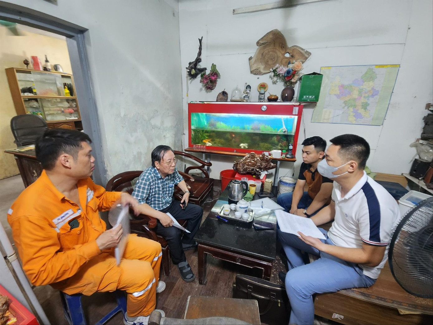 Lực lượng chức năng làm việc với đơn vị quản lý ô đất C4