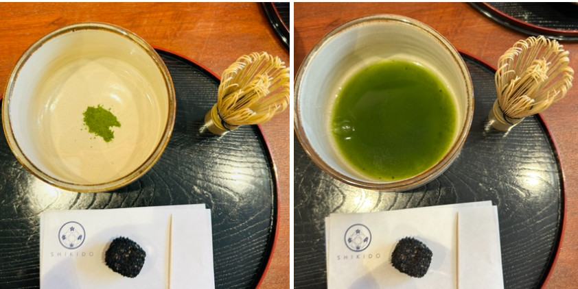 Bột trà và nước trà trong Trà Đạo