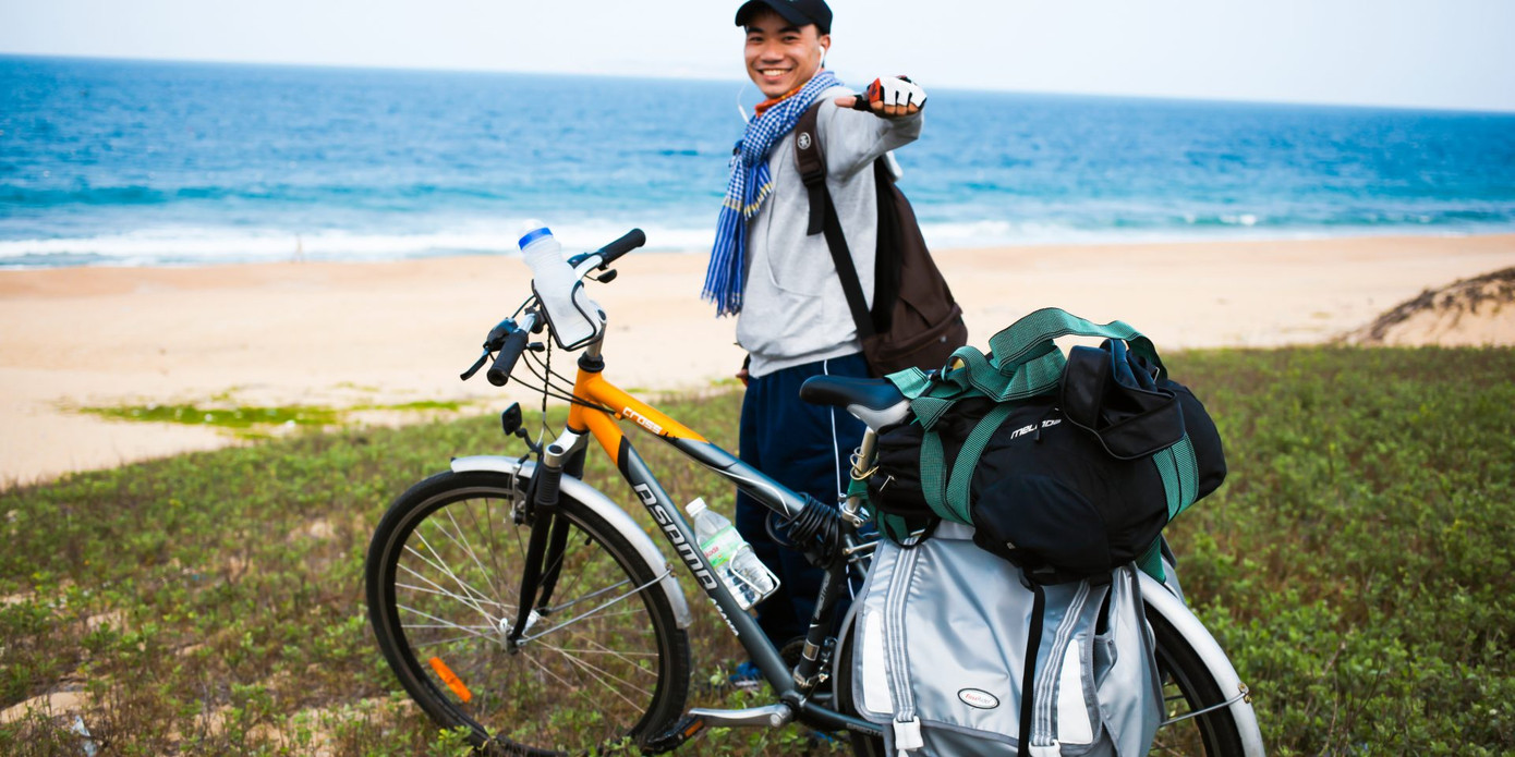 Du lịch bằng xe đạp đã trở thành trend trong giới trẻ.