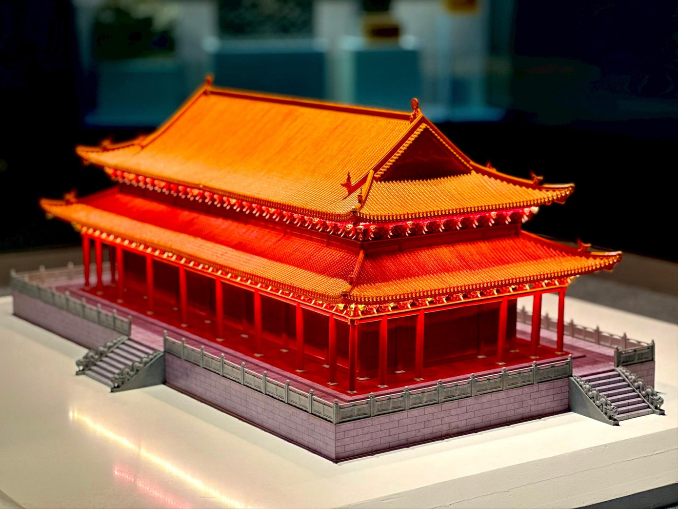 Mô hình điện Kính Thiên được Viện Nghiên cứu kinh thành phục dựng