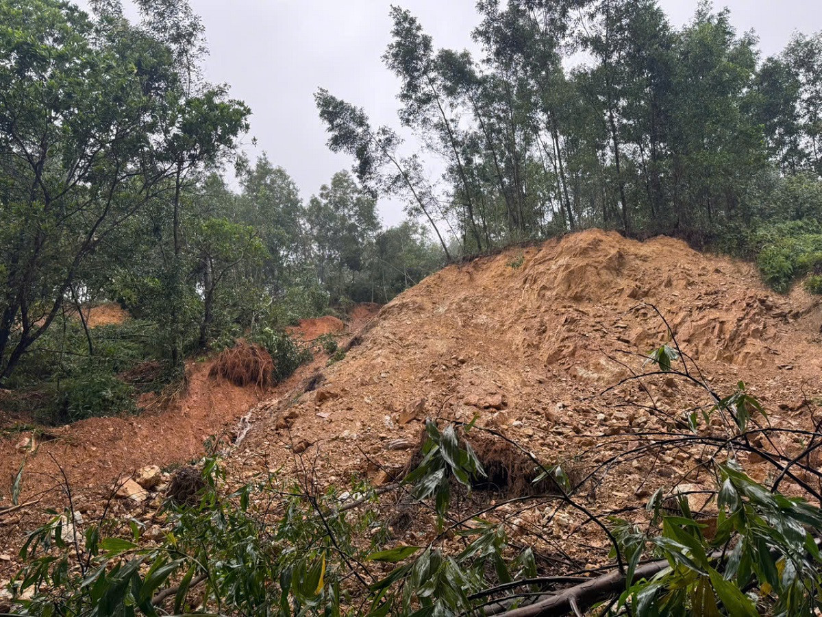 Sạt lở tại xã Kim Thủy. Ảnh: Văn Lình