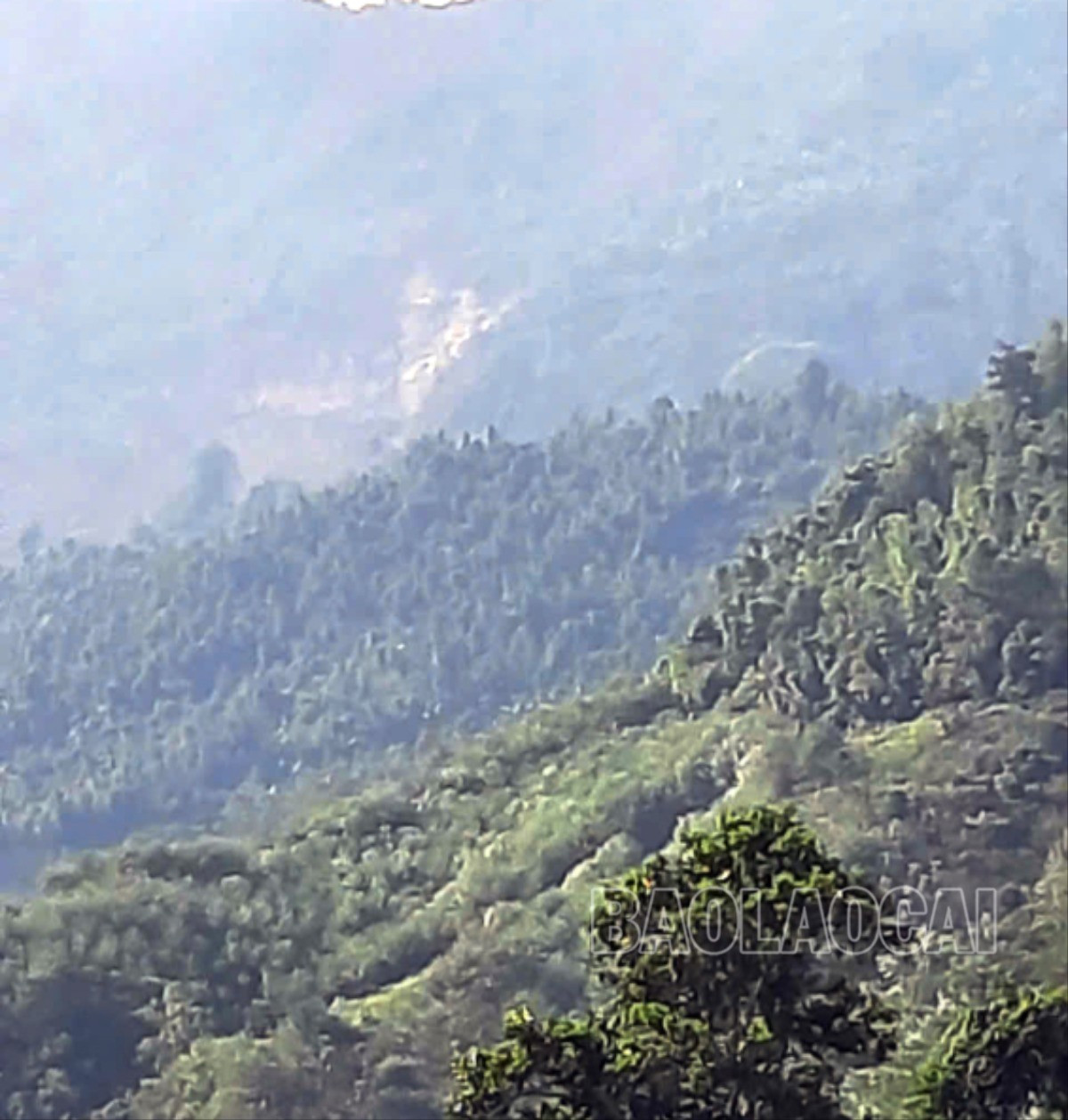 Sau khi tiếng nổ phát ra, người dân thấy bụi bay mù mịt.