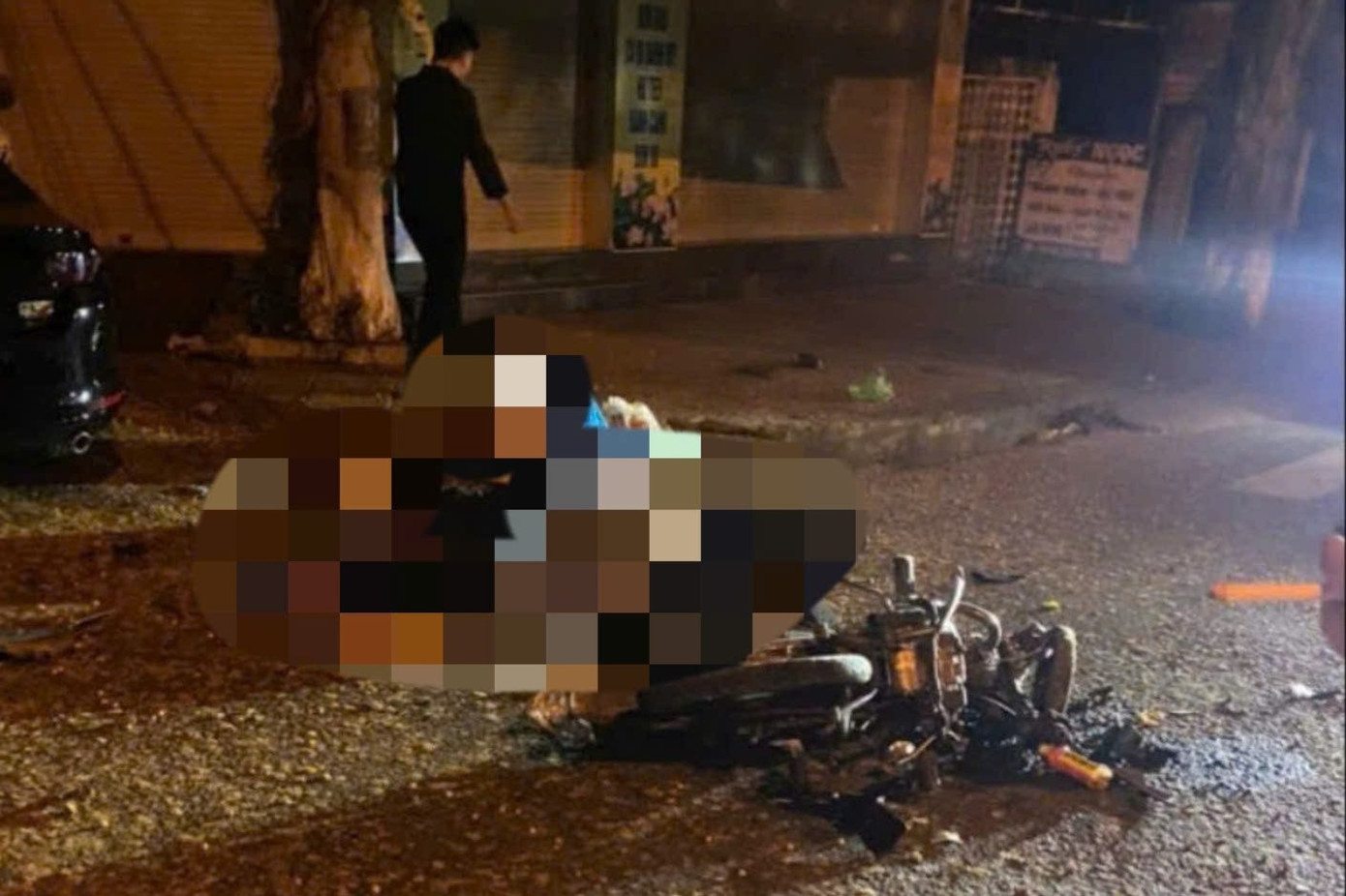 Hiện trường vụ tai nạn. Ảnh: CTV