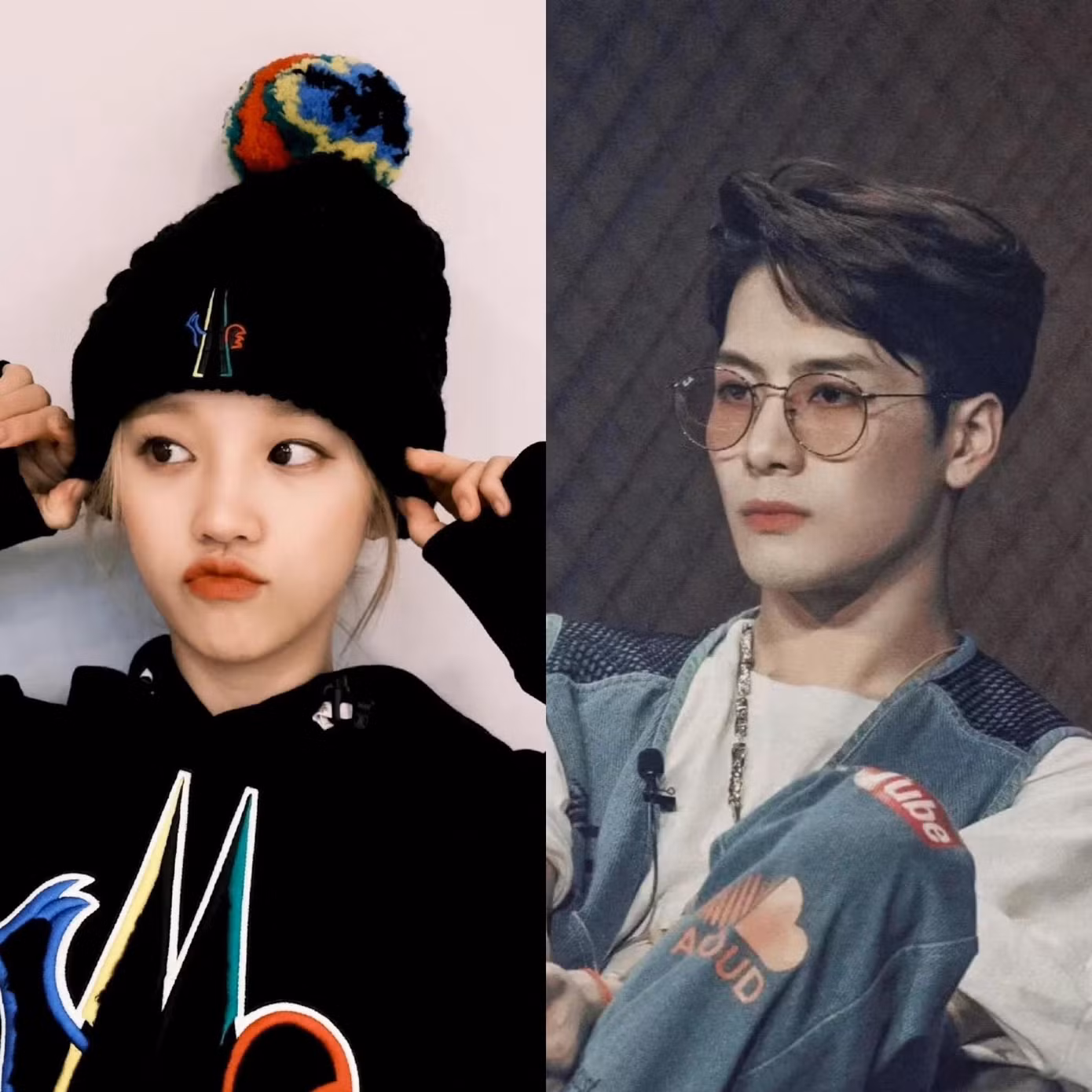 Phía Yuqi (trái) và Jackson (phải) vẫn chưa đưa ra phản hồi chính thức về tin đồn này.
