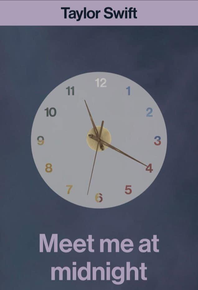 Trang chính thức của Taylor đổi hình đếm ngược ngay sau thông báo trên sân khấu của Taylor. Trang chính thức của Taylor đổi hình đếm ngược ngay sau thông báo trên sân khấu của Taylor.