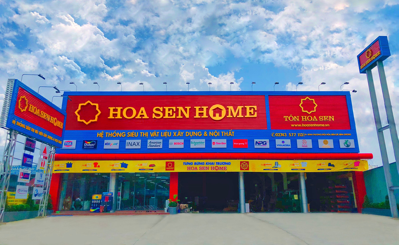 Hệ thống Siêu thị Vật liệu xây dựng &amp; Nội thất Hoa Sen Home của Tập đoàn Hoa Sen