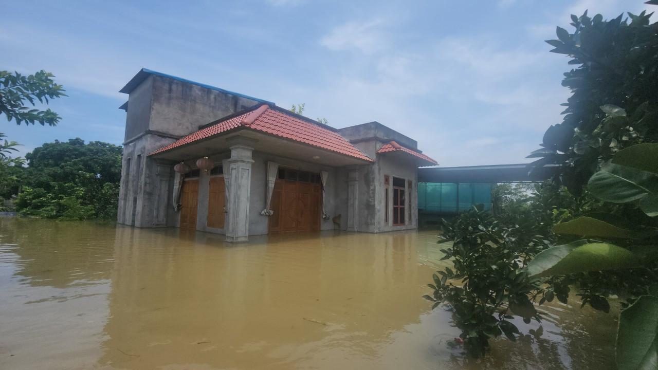 Xóm Nằng, thôn Tiến Tiên có khoảng 50 hộ. Tuy nhiên, tất cả các gia đình đều bị ngập nước. Trong đó, nơi ngập sâu nhất khoảng hơn 2m, còn trung bình khoảng 1,2m. Hầu hết, các gia đình trong thôn đã di tản đến nhà người thân để đảm bảo an toàn.