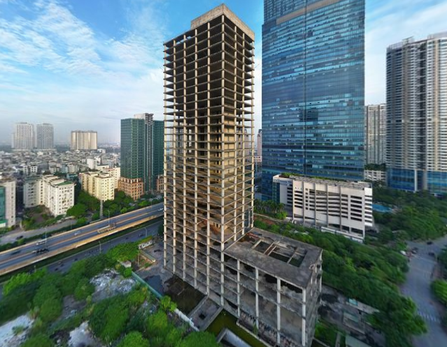 Dự án tháp "nghìn tỷ" Vicem bỏ hoang nhiều năm. Ảnh: Hoàng Mạnh Thắng. Dự án tháp "nghìn tỷ" Vicem bỏ hoang nhiều năm. Ảnh: Hoàng Mạnh Thắng.